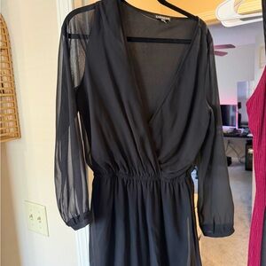 Elegant Black Sheer Dress